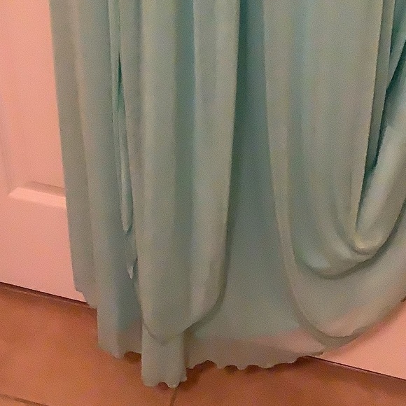 Gown B Darlin PROM formal dress light green sheer over beautiful beads s… - Picture 8 of 16